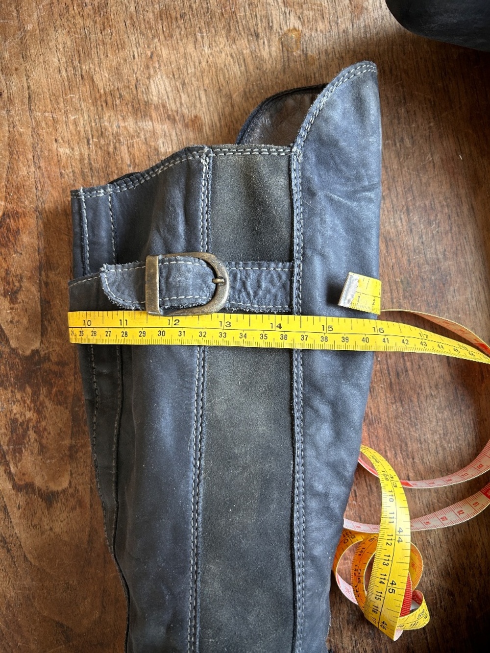 Navy Leather Riding Boots - Picture 11 of 11